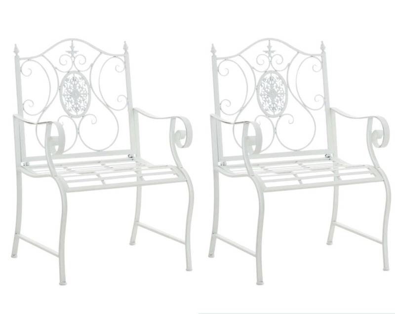 TPFGarden Gartenstuhl Puncho - für Garten, Balkon, Terrasse - Farbe: antik braun (Hochwertiger und stabiler Metallstuhl aus handgefertigtem Eisen, 2 St), Balkonstuhl, Bistrostuhl - Maße (TxBxH): 53 x 62 x 94cm von TPFGarden