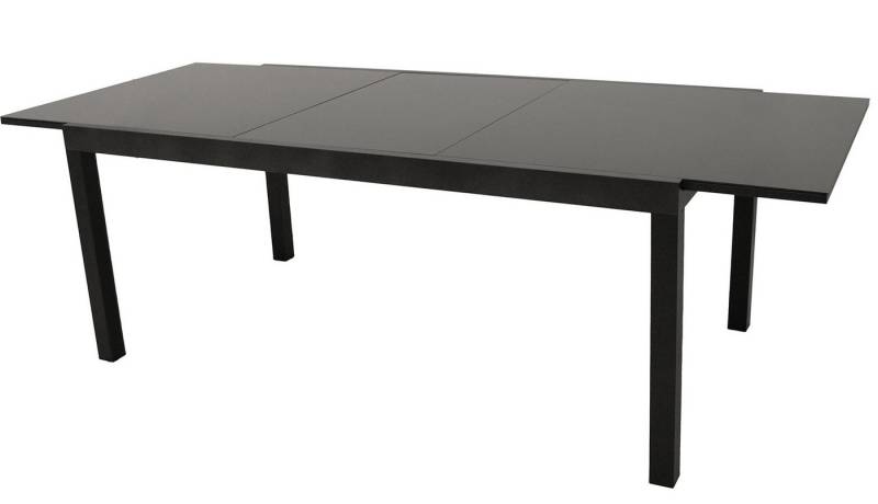 TPFGarden Gartentisch ASHFORD (Ausziehtisch aus pulverbeschichtetem Aluminium - Farbe: anthrazit, Tischplatte aus Sicherheitsglas - ausziehbar von 180 auf 240 cm), Esstisch - Terrassentisch - Maße (BxHxT): 100 x 75 x 180/240 cm von TPFGarden