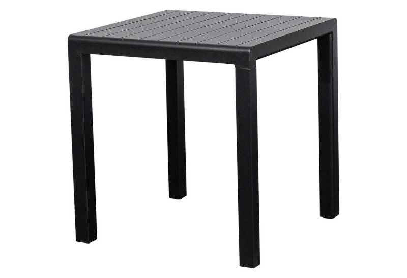 TPFGarden Gartentisch BURNLEY (Bistrotisch aus pulverbeschichtetem Aluminium - Farbe anthrazit, Hochwertige und robuste Tischplatte mit Aluminiumleisten), Outdoor Esstisch - Terrassentisch - Maße (BxHxT): 70 x 74 x 70 cm von TPFGarden