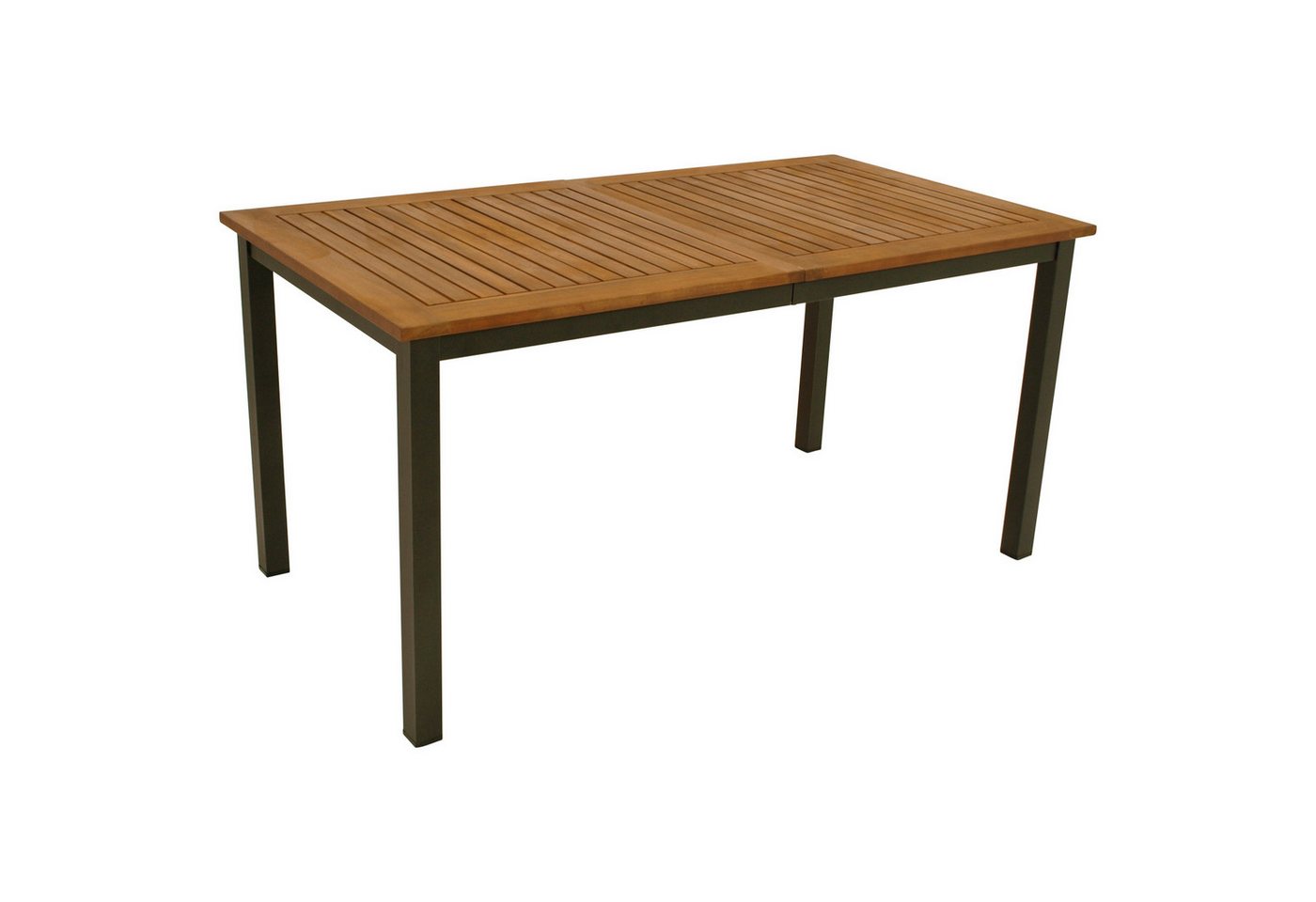 TPFGarden Gartentisch CANTERBURY (Outdoor Tisch - Gestell Stahl anthrazit und Tischplatte Akazie, Hochwertiger und robuster Tisch für den Außenbereich), Outdoor Esstisch - Terrassentisch - Maße (BxHxT): 80 x 75 x 150 cm von TPFGarden