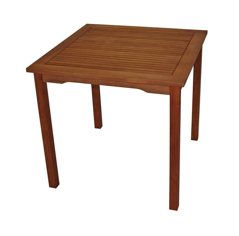 TPFGarden Gartentisch LOWESTOFT (Balkontisch quadratisch - Eukalyptus geölt, Hochwertiger Outdoor Tisch braun), Outdoor Esstisch - Terrassentisch - Maße (BxHxT): 75 x 75 x 75 cm von TPFGarden