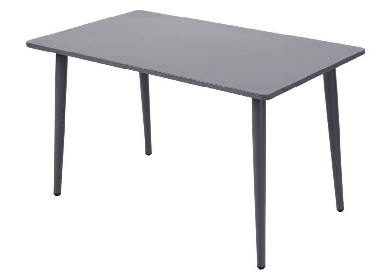 TPFGarden Gartentisch ROTHERHAM (Bistrotisch aus Stahl quadratisch, Oberfläche hellgrau, Hochwertiges Gestell pulverbeschichtet), Outdoor Esstisch - Terrassentisch - Maße (BxHxT): 70 x 72 x 120 cm von TPFGarden