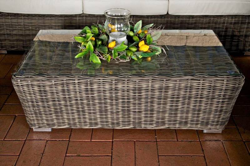 TPFGarden Glastisch Mandy - grau-meliert Stück von TPFGarden