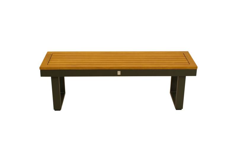 TPFGarden Hockerbank CHELTENHAM (Gartenbank mit Gestell aus Aluminium pulverbeschichtet anthrazit, Robuster Outdoor Hocker mit Sitzfläche aus edler Akazie), Hochwertig verarbeitete Sitzbank - Maße (BxHxT): 65 x 74 x 65 - 130 cm von TPFGarden