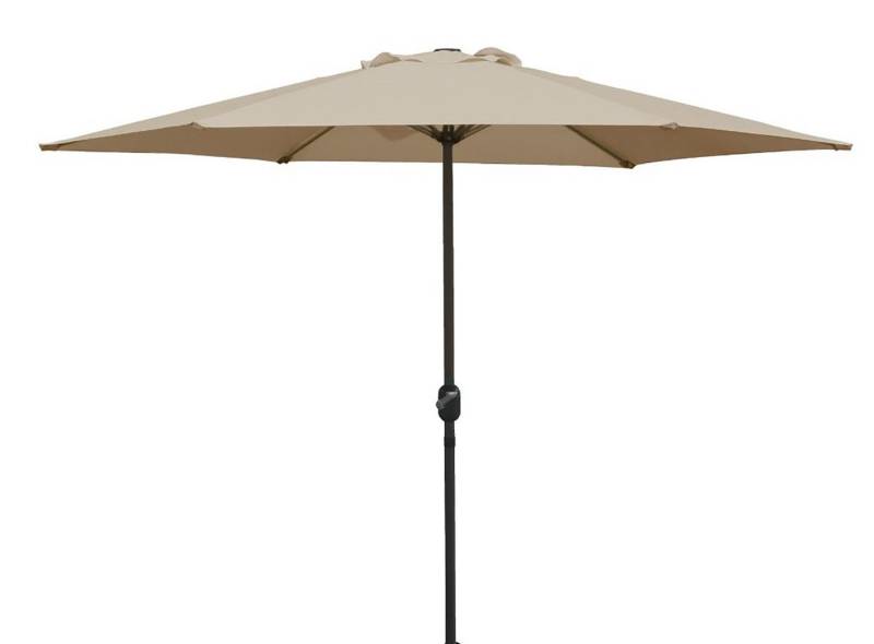 TPFGarden Marktschirm HARROGATE, Sonnenschirm mit Aluminiumgestänge + Kurbel, Bezug aus 100% Polyester, UV-Schutzfaktor 50+ (höchste Stufe). BxTxH: 300x300x240 cm von TPFGarden