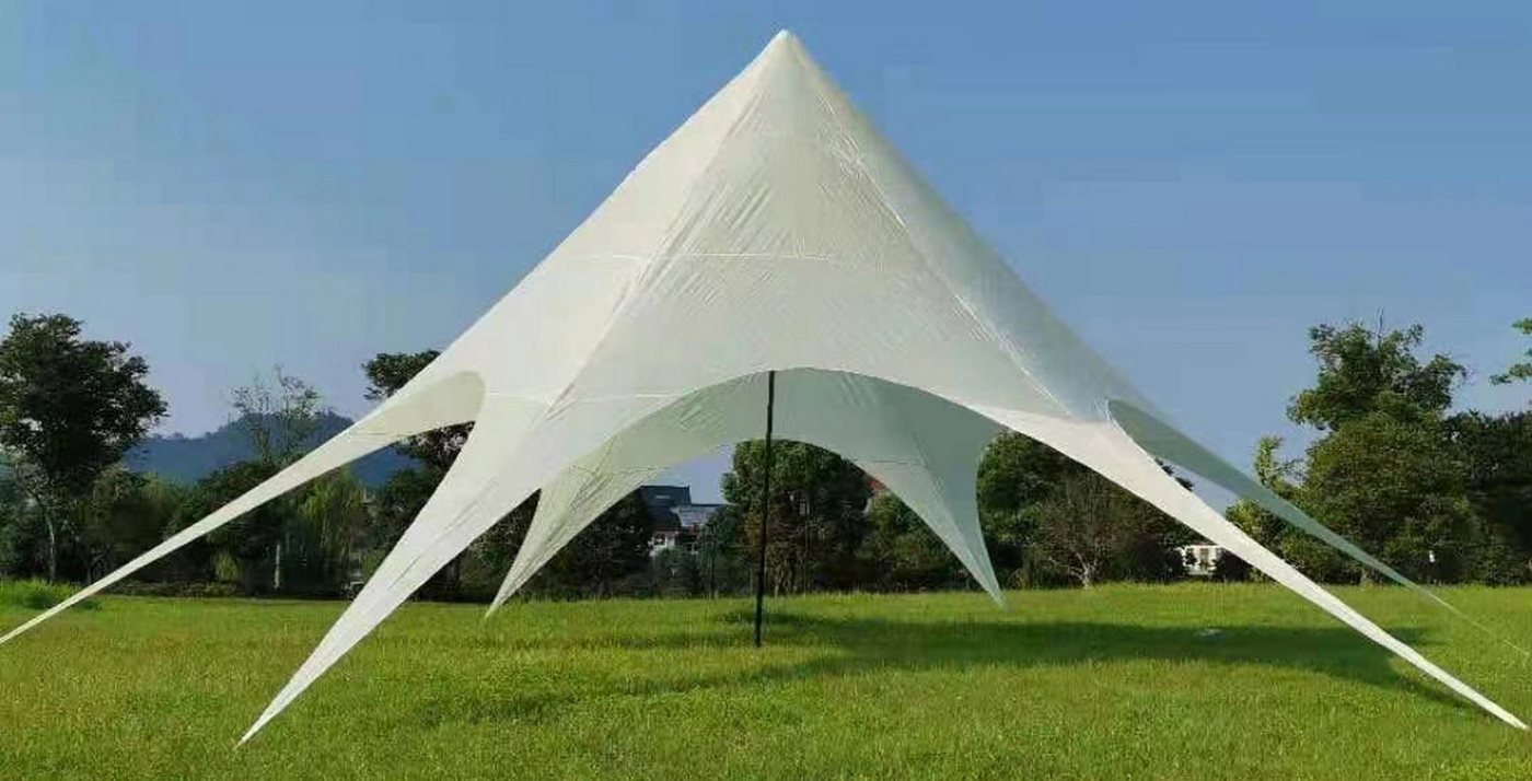 TPFGarden Pavillon Partyzelt 10 m - Sternzelt aus reißfestem und wasserdichtem Polyester, Gartenzelt - Eventzelt - witterungsbeständig - Farbe: creme von TPFGarden