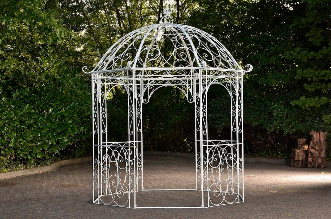 TPFGarden Rosenbogen Layla - Pavillon aus hochwertigem Metall, Metall Pavillon - Spalier - Rankhilfe - Rankgitter aus massivem Eisen, Rosenpavillon - Kletterhilfe - Maße (HxB) 313 x 285 x cm von TPFGarden