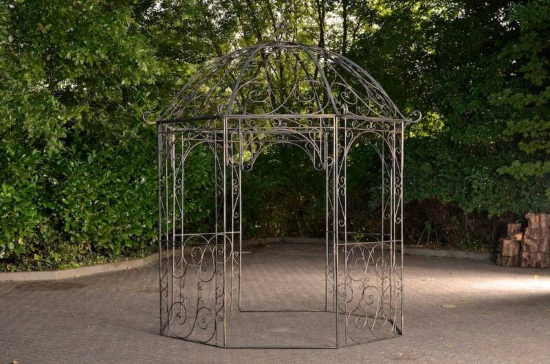 TPFGarden Rosenbogen Layla - Pavillon aus hochwertigem Metall, Metall Pavillon - Spalier - Rankhilfe - Rankgitter aus massivem Eisen, Rosenpavillon - Kletterhilfe - Maße (HxB) 313 x 285 x cm von TPFGarden