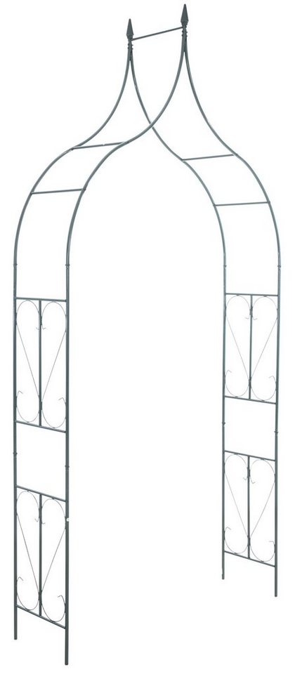 TPFGarden Rosenbogen Renya, Pergola - Spalier - Rankhilfe - Rankgitter aus massivem Eisen, Rosengitter - Kletterhilfe - Maße (HxBxT) 275 x 128 x 40cm von TPFGarden