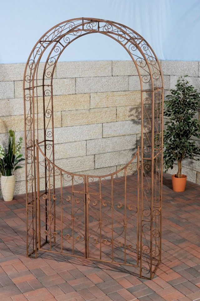 TPFGarden Rosenbogen Shinay, Spalier - Gartenbogen - Rankgitter aus massivem Eisen, Rosengitter - Kletterhilfe - Maße (HxBxT) 245 x 128 x 26cm von TPFGarden