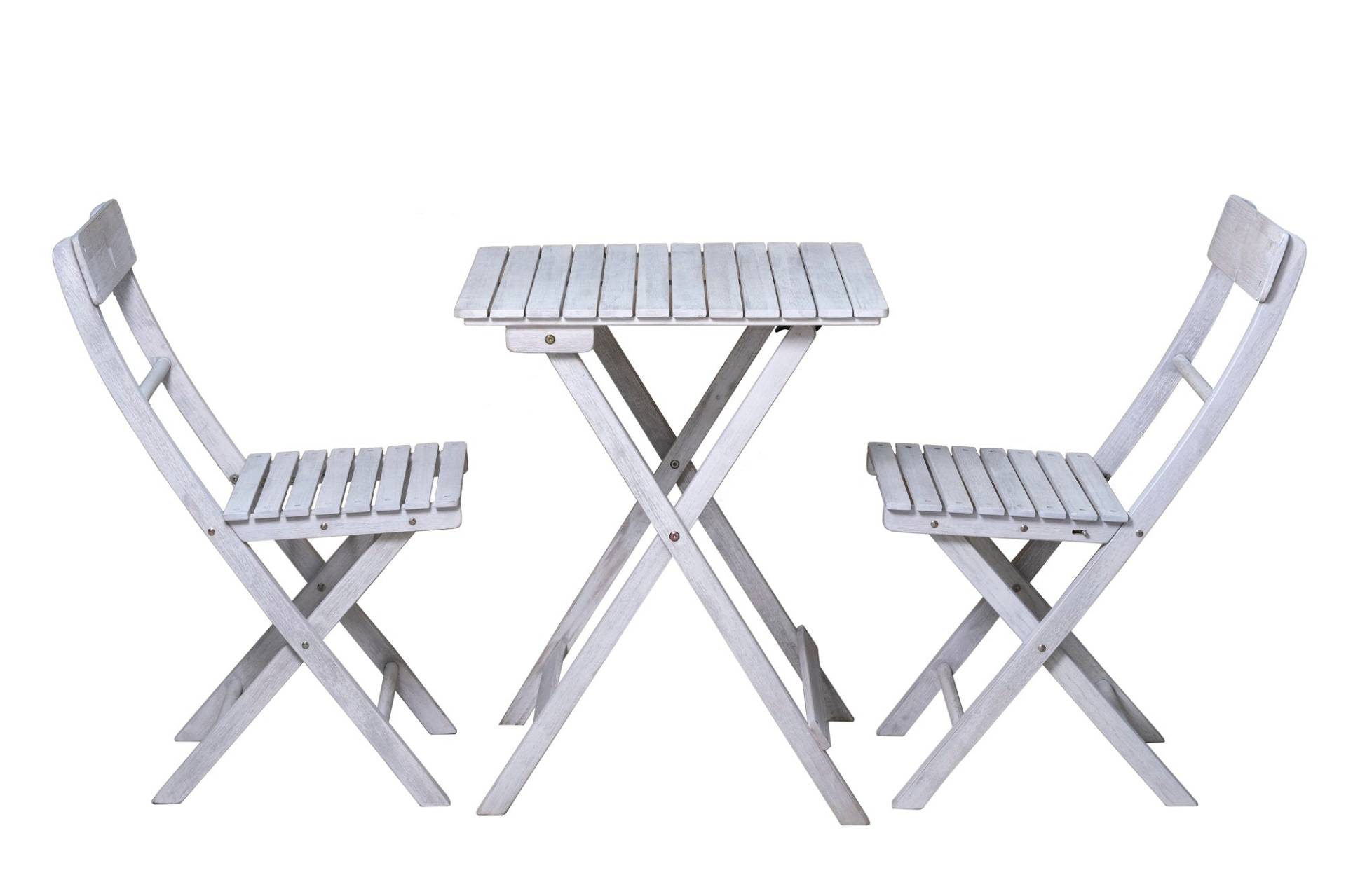 TPFGarden Sitzgruppe Akana mit 2 Stühlen und 1 Tisch, 58x58 cm - Akazienholz geölt von TPFGarden