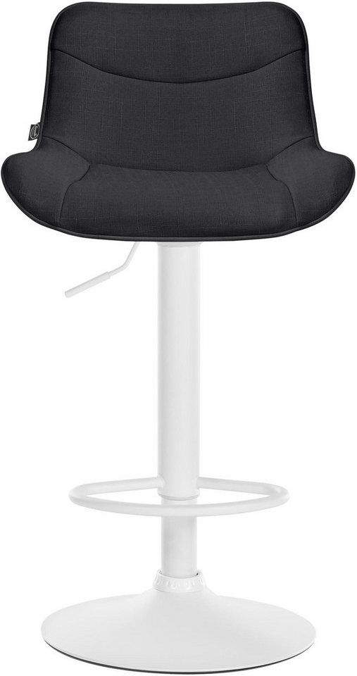 TPFLiving Barhocker höhenverstellbar (Barstuhl - Hocker für Küche - stabiles Drehgestell), Thekenstuhl mit bequemer Sitzfläche: Stoff schwarz von TPFLiving