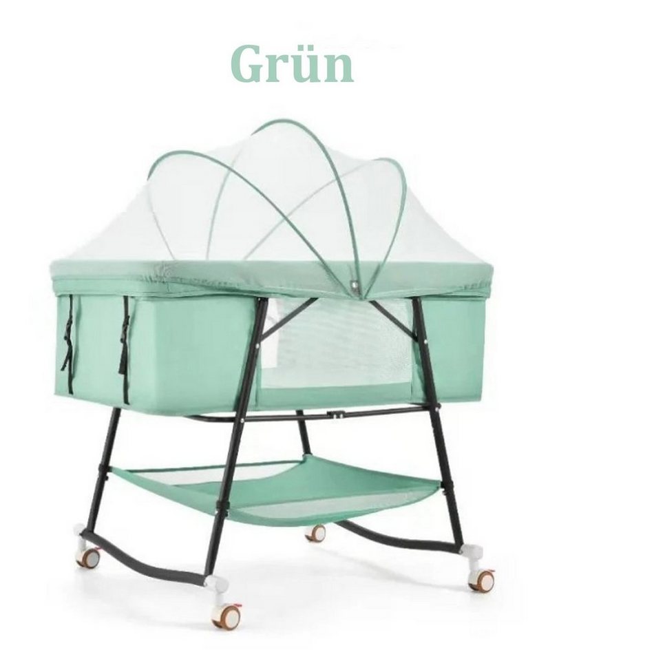 TPFFamily Beistellbett rollbares Babybett Reisebett mit Moskitonetz und Aufbewahrungskorb, Babybett mit Aufbewahrungskorb und Mückenschutz und Wiegefunktion TPFFamily Beistellbett rollbares Babybett Reisebett mit Moskitonetz und Aufbewahrungskorb, Babybett mit Aufbewahrungskorb und Mückenschutz und Wiegefunktion von TPFFamily