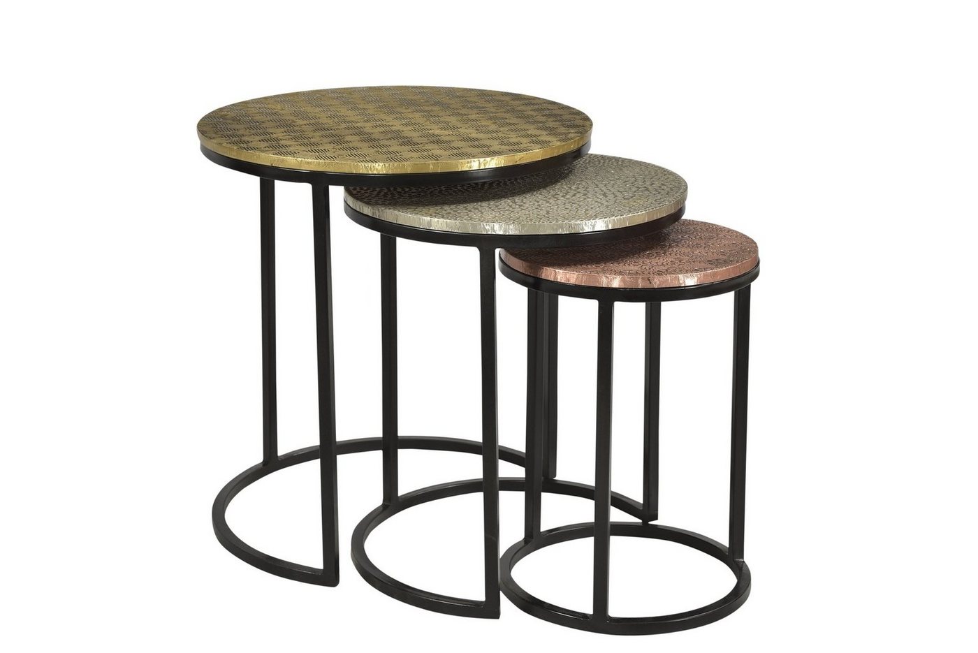 TPFLiving Beistelltisch runde Form (Maße der beiden kleineren Tische: 38x38x44 cm und 28x28x39 cm, Couchtisch - Sofatisch - Kaffeetisch - Ablagetisch), Platte Mango + MDF, Gestell Metall TPFLiving Beistelltisch runde Form (Maße der beiden kleineren Tische: 38x38x44 cm und 28x28x39 cm, Couchtisch - Sofatisch - Kaffeetisch - Ablagetisch), Platte Mango + MDF, Gestell Metall von TPFLiving