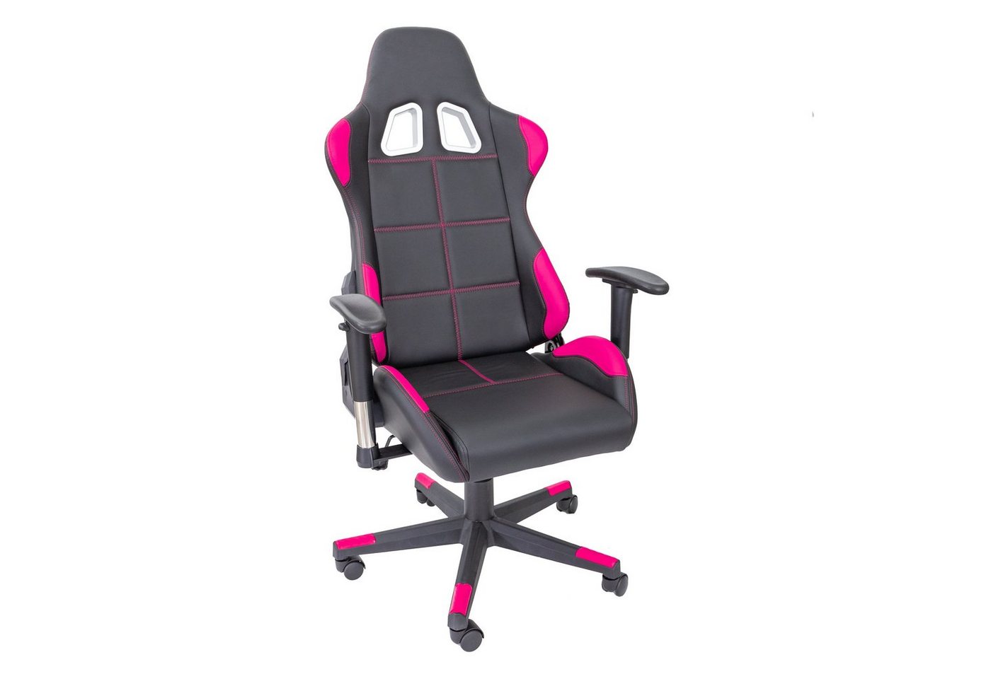 TPFLiving Bürostuhl Fire mit Lendenkissen XL Racing Stuhl Gaming-Stuhl (aus hochwertigem Kunstleder), Drehstuhl Zockerstuhl, Belastbarkeit bis 150 kg - Pink von TPFLiving
