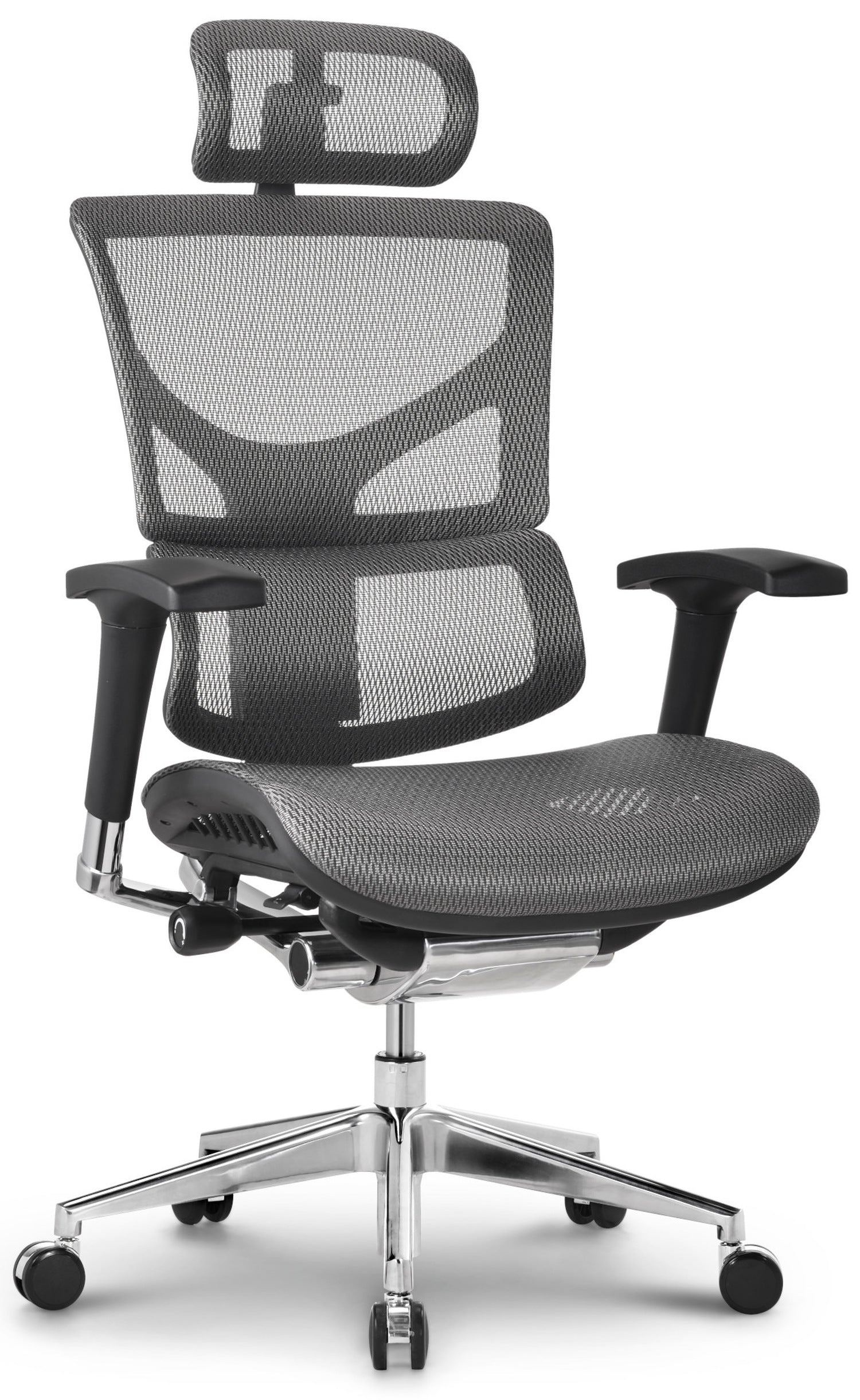 TPFLiving Bürostuhl Spock Ergonomic mit Netzbezug - Grau von TPFLiving