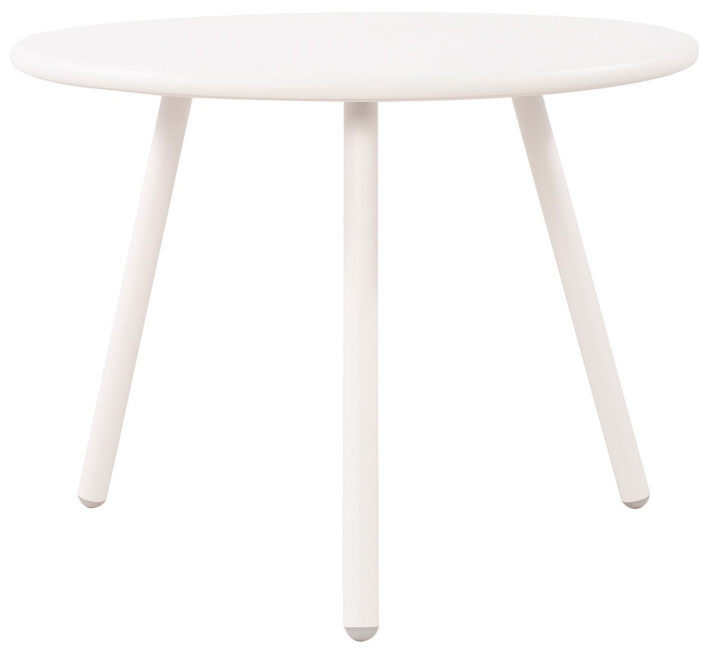 TPFLiving Couchtisch Maveo (Tischplatte: Recyceltes Polypropylen, UV-beständig, wetterfest, Metall mit E-Coating, rost- & korrosionsbeständig, mit Bodenschonern), Maße (TxBxH): 60 x 60 x 45cm - Farbe: weiß von TPFLiving