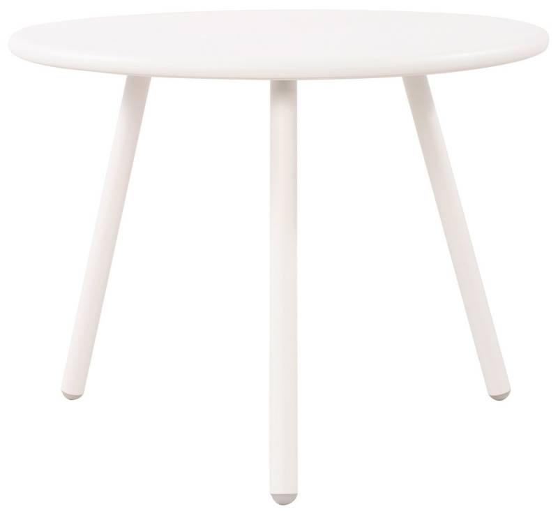 TPFLiving Couchtisch Maveo (Tischplatte: Recyceltes Polypropylen, UV-beständig, wetterfest, Metall mit E-Coating, rost- & korrosionsbeständig, mit Bodenschonern), Maße (TxBxH): 60 x 60 x 45cm - Farbe: weiß von TPFLiving