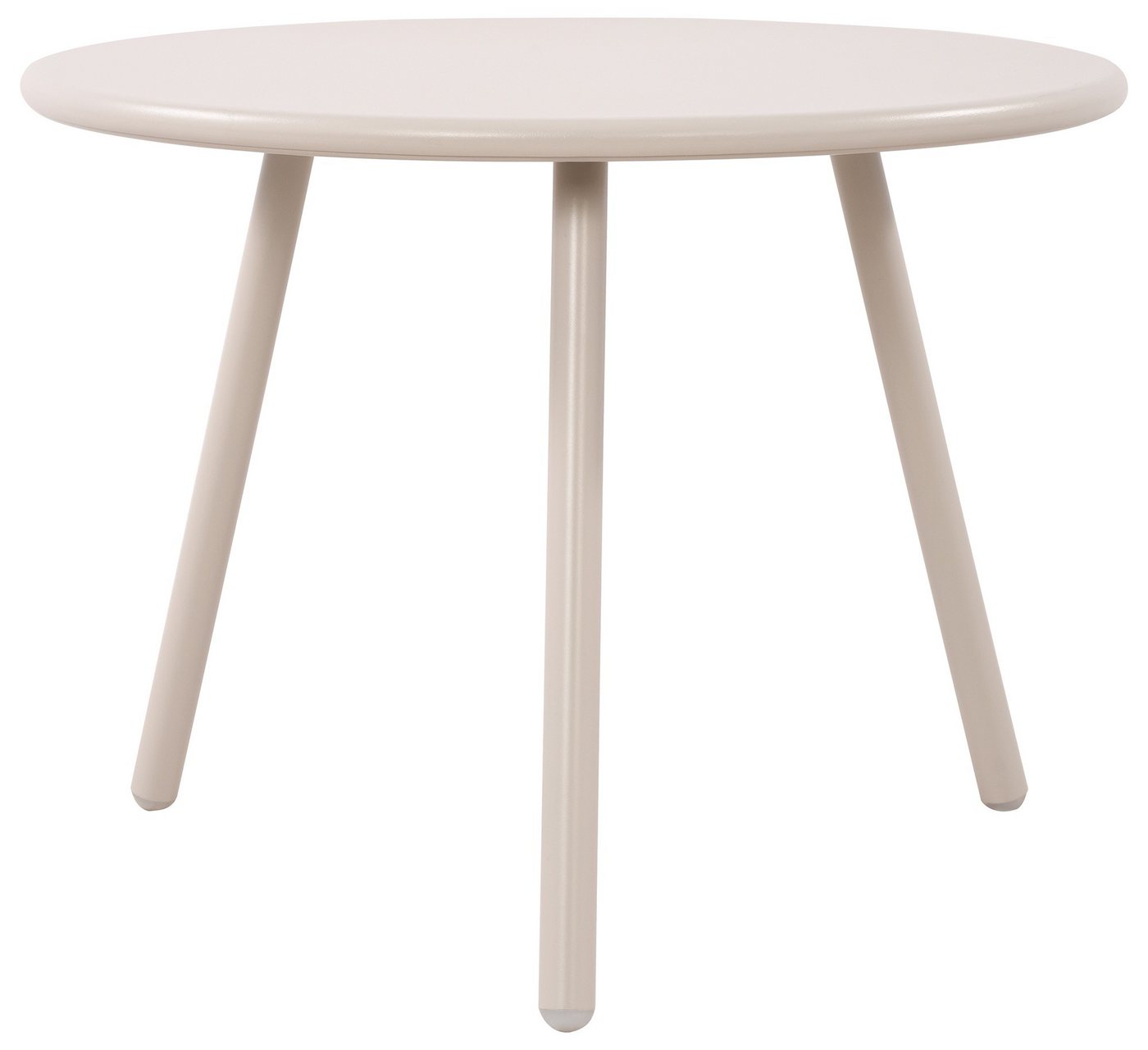 TPFLiving Couchtisch Maveo (Tischplatte: Recyceltes Polypropylen, UV-beständig, wetterfest, Metall mit E-Coating, rost- & korrosionsbeständig, mit Bodenschonern), Maße (TxBxH): 60 x 60 x 45cm - Farbe: hellgrau von TPFLiving