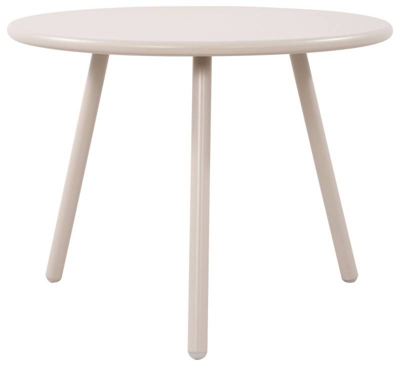 TPFLiving Couchtisch Maveo (Tischplatte: Recyceltes Polypropylen, UV-beständig, wetterfest, Metall mit E-Coating, rost- & korrosionsbeständig, mit Bodenschonern), Maße (TxBxH): 60 x 60 x 45cm - Farbe: hellgrau von TPFLiving