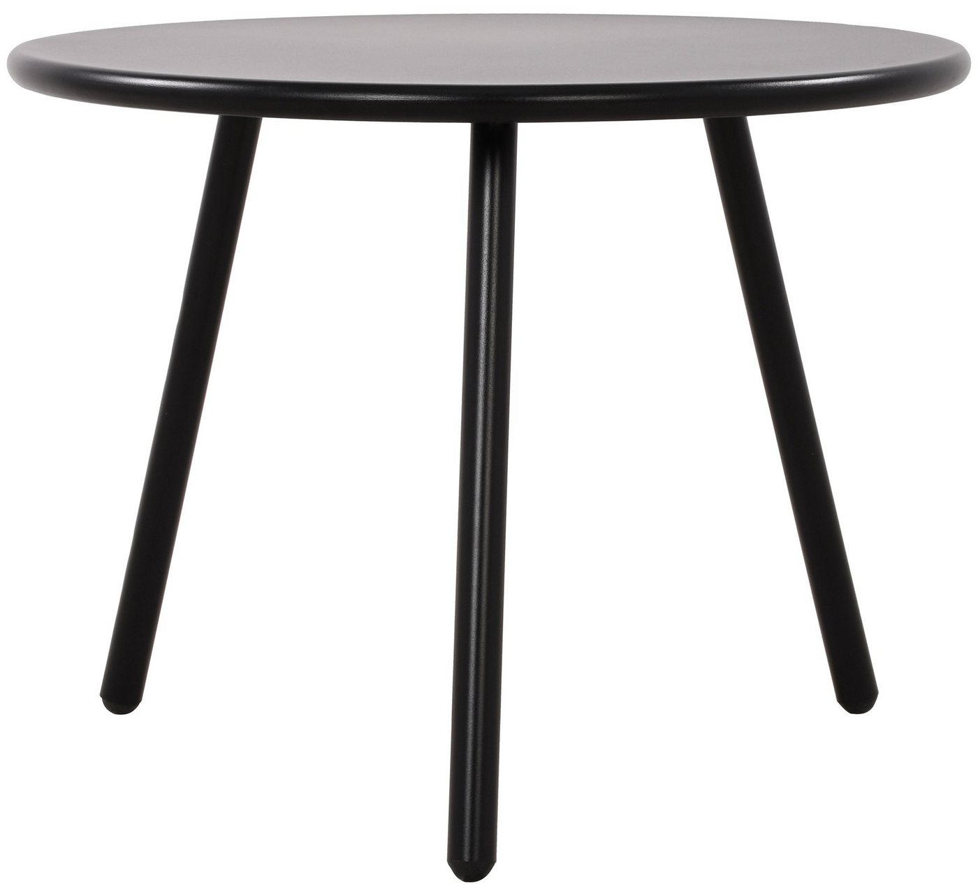 TPFLiving Couchtisch Maveo (Tischplatte: Recyceltes Polypropylen, UV-beständig, wetterfest, Metall mit E-Coating, rost- & korrosionsbeständig, mit Bodenschonern), Maße (TxBxH): 60 x 60 x 45cm - Farbe: schwarz von TPFLiving