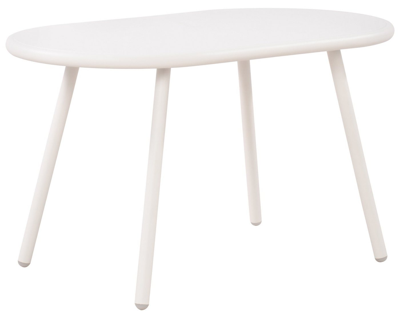 TPFLiving Couchtisch Velan (Tischplatte: Recyceltes Polypropylen, UV-beständig, wetterfest, Metall mit E-Coating, rost- & korrosionsbeständig, mit Bodenschonern), Maße (TxBxH): 45 x 80 x 45cm - Farbe: weiß von TPFLiving