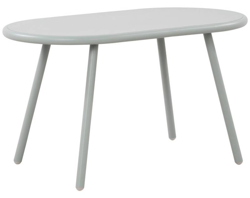 TPFLiving Couchtisch Velan (Tischplatte: Recyceltes Polypropylen, UV-beständig, wetterfest, Metall mit E-Coating, rost- & korrosionsbeständig, mit Bodenschonern), Maße (TxBxH): 45 x 80 x 45cm - Farbe: türkis von TPFLiving