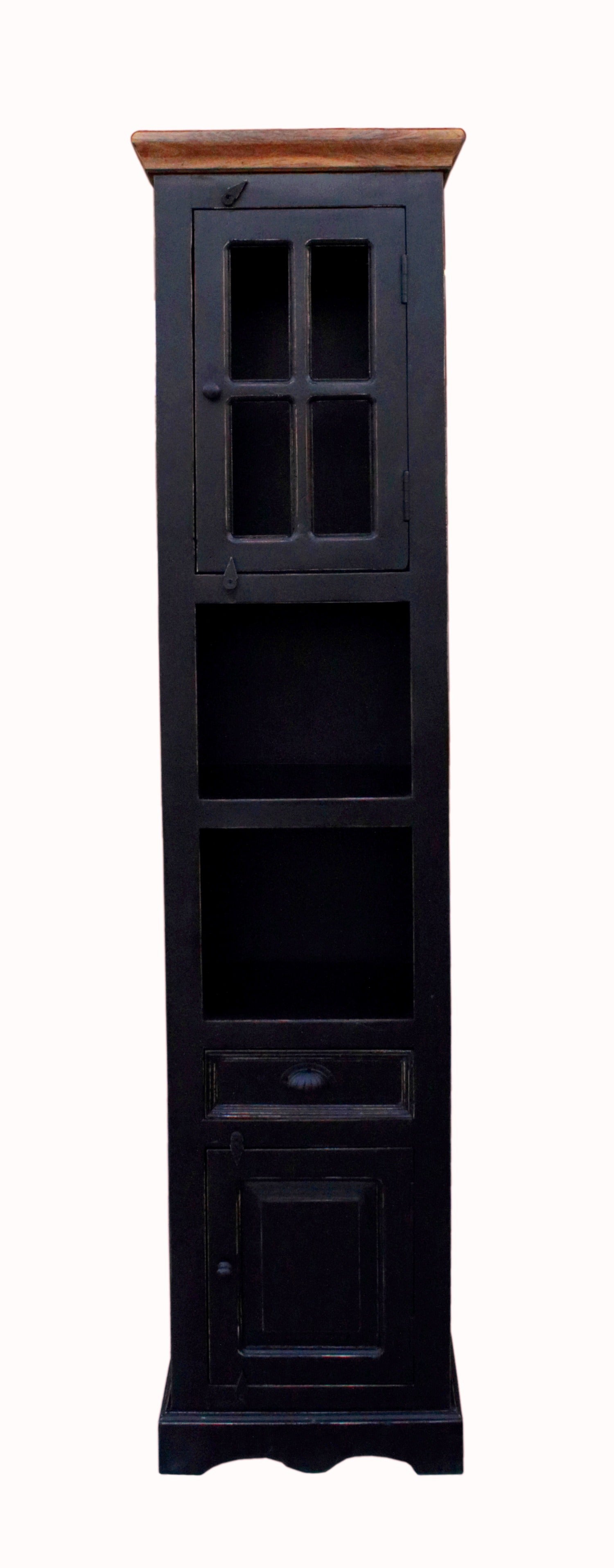 TPFLiving Hochschrank Shoreline Mango + MDF schwarz mit honigfarbiger Deckplatte TPFLiving Hochschrank Shoreline Mango + MDF schwarz mit honigfarbiger Deckplatte von TPFLiving