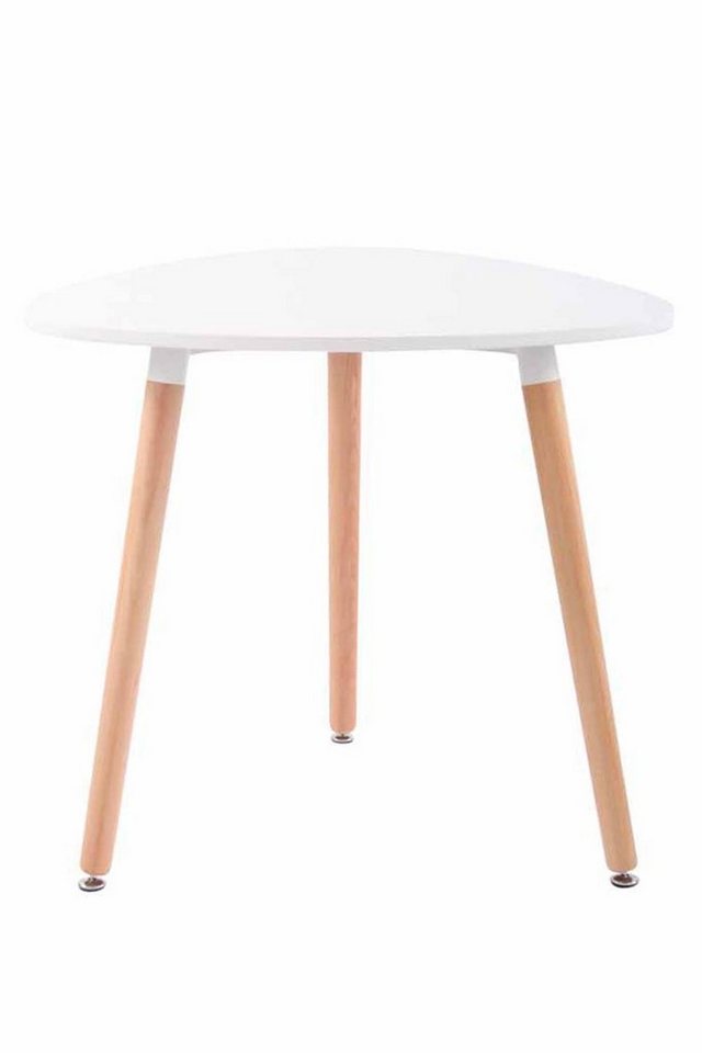 TPFLiving Küchentisch Aven - Esstisch für Küche, Esszimmer, Balkon, Terrasse (Hochwertiger Tisch mit stabiler MDF-Tischplatte - Durchmesser: 80 cm, 1-St., Stabiler Esszimmertisch mit solidem 3-Fuß-Gestell aus Buchenholz), Maße (BxLxH): 80 x 80 x 75cm - Gewicht 10 kg - Farbe: weiß TPFLiving Küchentisch Aven - Esstisch für Küche, Esszimmer, Balkon, Terrasse (Hochwertiger Tisch mit stabiler MDF-Tischplatte - Durchmesser: 80 cm, 1-St., Stabiler Esszimmertisch mit solidem 3-Fuß-Gestell aus Buchenholz), Maße (BxLxH): 80 x 80 x 75cm - Gewicht 10 kg - Farbe: weiß von TPFLiving