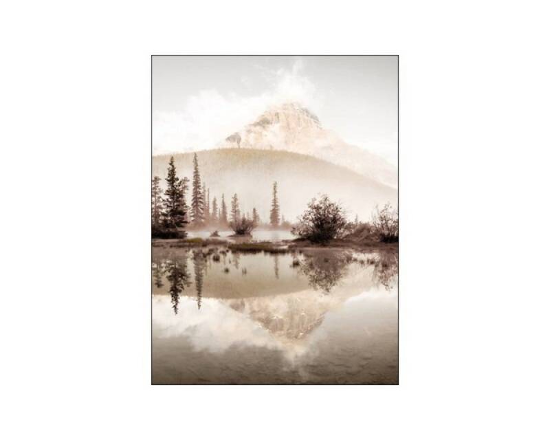 TPFLiving Kunstdruck (OHNE RAHMEN) Poster - Leinwand - Wandbild, Landschaften und Natur - 12 Motive und in 14 Größen zur Auswahl - (Wanddeko Wohnzimmer), Farben: Braun, Beige und Weiß - Größe: 15x20cm von TPFLiving