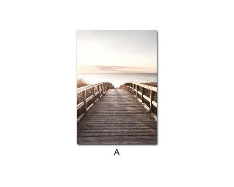 TPFLiving Kunstdruck (OHNE RAHMEN) Poster - Leinwand - Wandbild, Landschaften und Natur - 8 Motive und in 14 Größen zur Auswahl - (Wanddeko Wohnzimmer), Farben: Braun, Beige und Weiß - Größe: 10x15cm von TPFLiving
