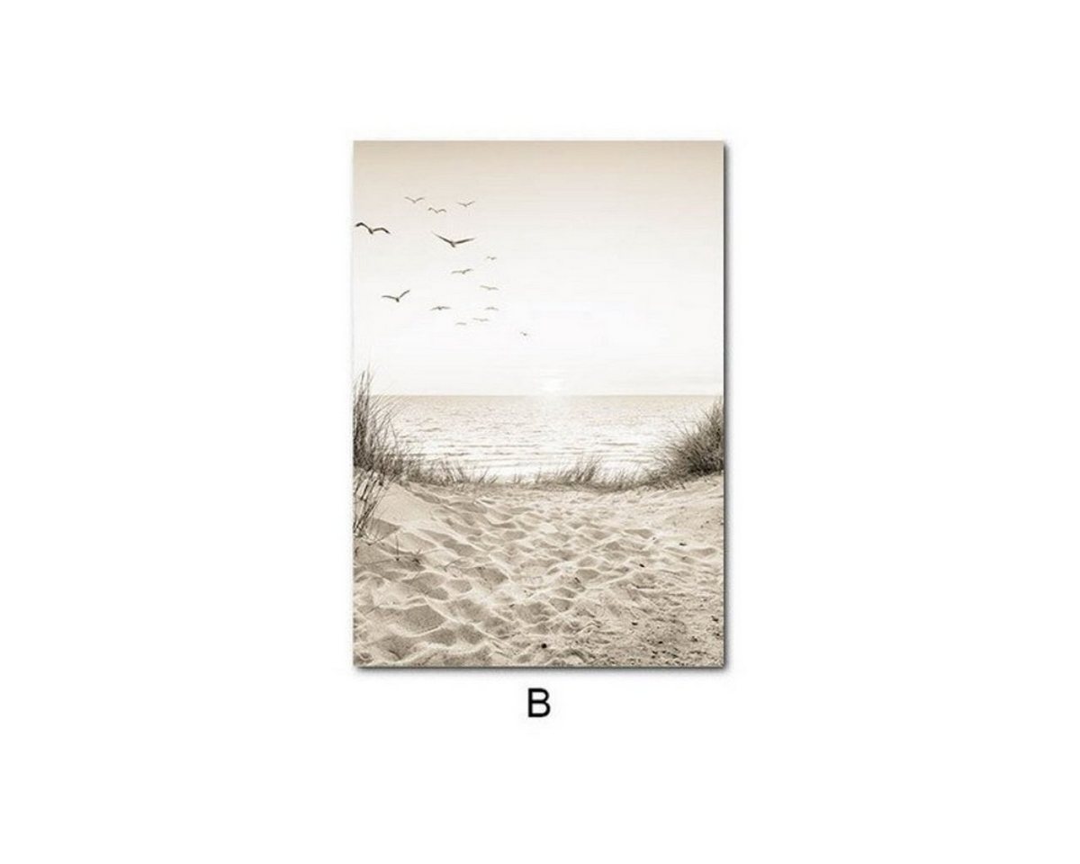 TPFLiving Kunstdruck (OHNE RAHMEN) Poster - Leinwand - Wandbild, Landschaften und Natur - 8 Motive und in 14 Größen zur Auswahl - (Wanddeko Wohnzimmer), Farben: Braun, Beige und Weiß - Größe: 13x18cm von TPFLiving