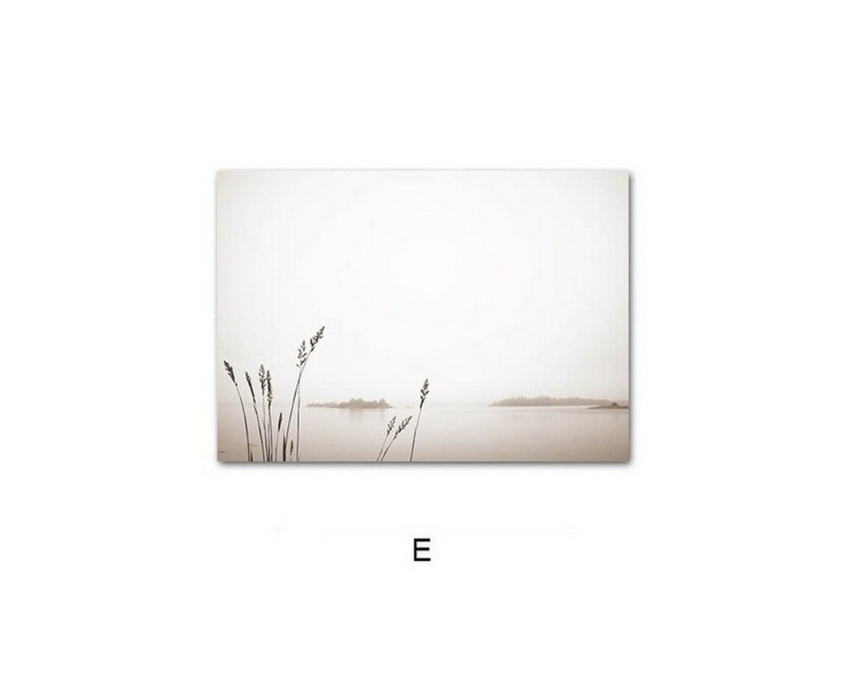 TPFLiving Kunstdruck (OHNE RAHMEN) Poster - Leinwand - Wandbild, Landschaften und Natur - 8 Motive und in 14 Größen zur Auswahl - (Wanddeko Wohnzimmer), Farben: Braun, Beige und Weiß - Größe: 25x35cm von TPFLiving