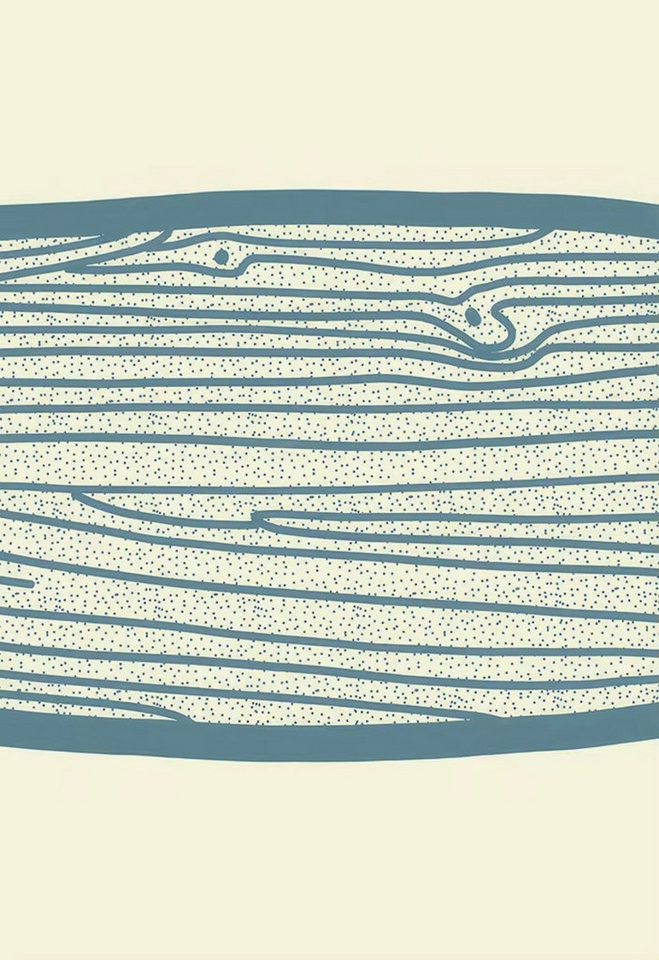 TPFLiving Kunstdruck (OHNE RAHMEN) Poster - Leinwand - Wandbild, Retro Boho Surfbrett Strand Kunst Meer und Surf Poster Leinwand (Leinwandbild XXL), Farben: Blau, Beige - Größe: 30x42cm von TPFLiving