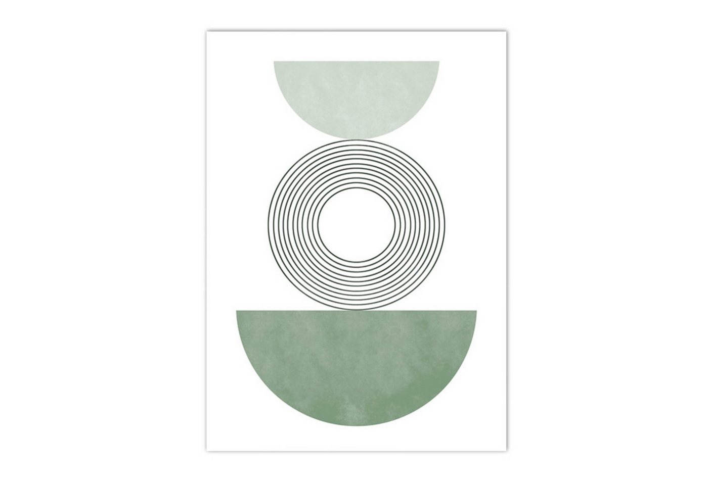 TPFLiving Kunstdruck OHNE RAHMEN, Nordic Art - Sukkulenten, Pflanzen, Kakteen, Löwenzahl, Blätter - (Leinwandbild XXL), Farben: Farben: Grün, weiß - Größe: 13x18cm von TPFLiving