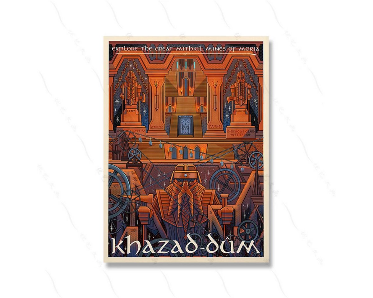 TPFLiving Kunstdruck (OHNE RAHMEN) Poster - Leinwand - Wandbild, Das Schloss und die Orte des Films „Herr der Ringe“ auf Leinwand (Leinwandbild XXL), Farben: Grün, Gelb, Rot, Blau, Orange, Schwarz -Größe: 40x60cm TPFLiving Kunstdruck (OHNE RAHMEN) Poster - Leinwand - Wandbild, Das Schloss und die Orte des Films „Herr der Ringe“ auf Leinwand (Leinwandbild XXL), Farben: Grün, Gelb, Rot, Blau, Orange, Schwarz -Größe: 40x60cm von TPFLiving