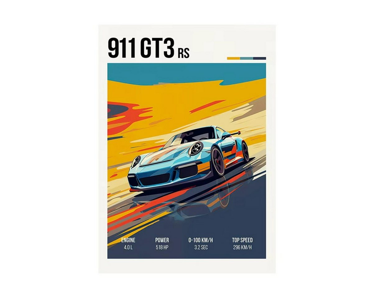 TPFLiving Kunstdruck (OHNE RAHMEN) Poster - Leinwand - Wandbild, Mode Automobil Druck Vintage Sport Auto Poster Garage Leinwand (Leinwandbild XXL), Farben: Grau, Schwarz, Orange, Blau, Rot, Grün -Größe: 13x18cm TPFLiving Kunstdruck (OHNE RAHMEN) Poster - Leinwand - Wandbild, Mode Automobil Druck Vintage Sport Auto Poster Garage Leinwand (Leinwandbild XXL), Farben: Grau, Schwarz, Orange, Blau, Rot, Grün -Größe: 13x18cm von TPFLiving