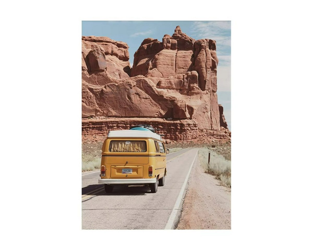 TPFLiving Kunstdruck (OHNE RAHMEN) Poster - Leinwand - Wandbild, Arizona Road Berge Kaktus Bäume Wasserfälle Auto See Leinwand (Leinwandbild XXL), Farben: Braun, Grün, Weiß, Grau, Gelb, Blau - Größe: 21x30cm TPFLiving Kunstdruck (OHNE RAHMEN) Poster - Leinwand - Wandbild, Arizona Road Berge Kaktus Bäume Wasserfälle Auto See Leinwand (Leinwandbild XXL), Farben: Braun, Grün, Weiß, Grau, Gelb, Blau - Größe: 21x30cm von TPFLiving
