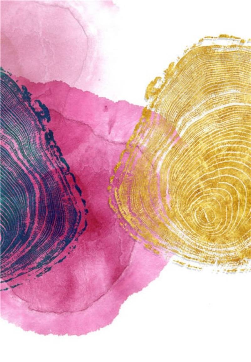 TPFLiving Leinwandbild Kunstdruck - Abstrakt Motive in Gold Gelb Braun Grau - OHNE Rahmen - Bilder Wohnzimmer - Modell TPFL-LW-25-ML - 60x80cm von TPFLiving