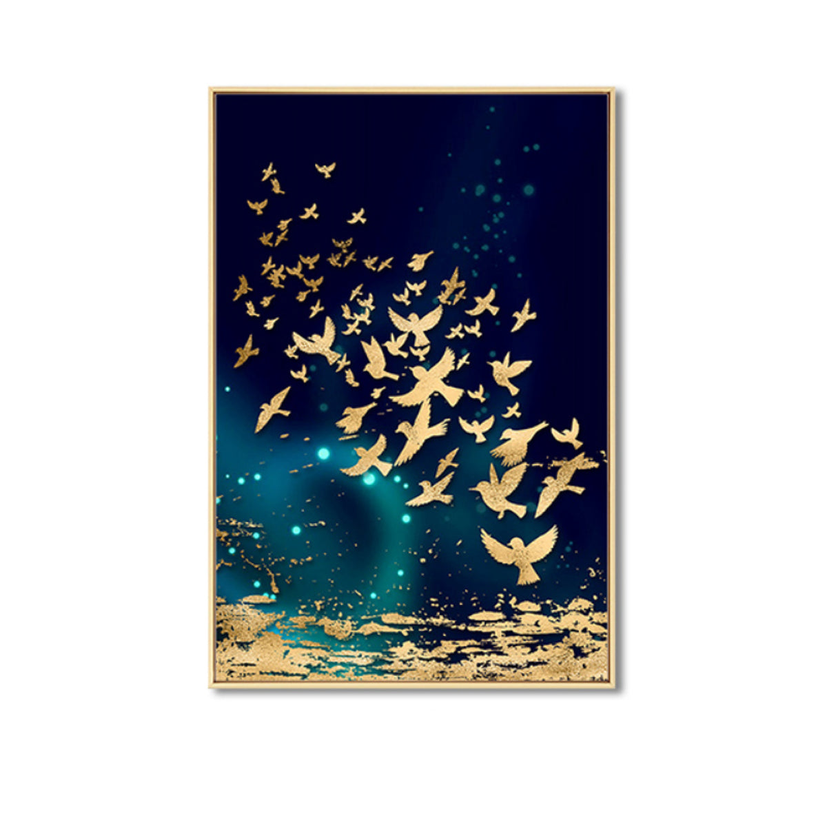 TPFLiving Luxus Poster Leinwand - Goldene Fische und Schmetterlinge auf blauem Hintergrund - 7 verschiedene Größen - Günstiges 3-er Set OHNE Rahmen - Modell C - 21x30cm TPFLiving Luxus Poster Leinwand - Goldene Fische und Schmetterlinge auf blauem Hintergrund - 7 verschiedene Größen - Günstiges 3-er Set OHNE Rahmen - Modell C - 21x30cm von TPFLiving