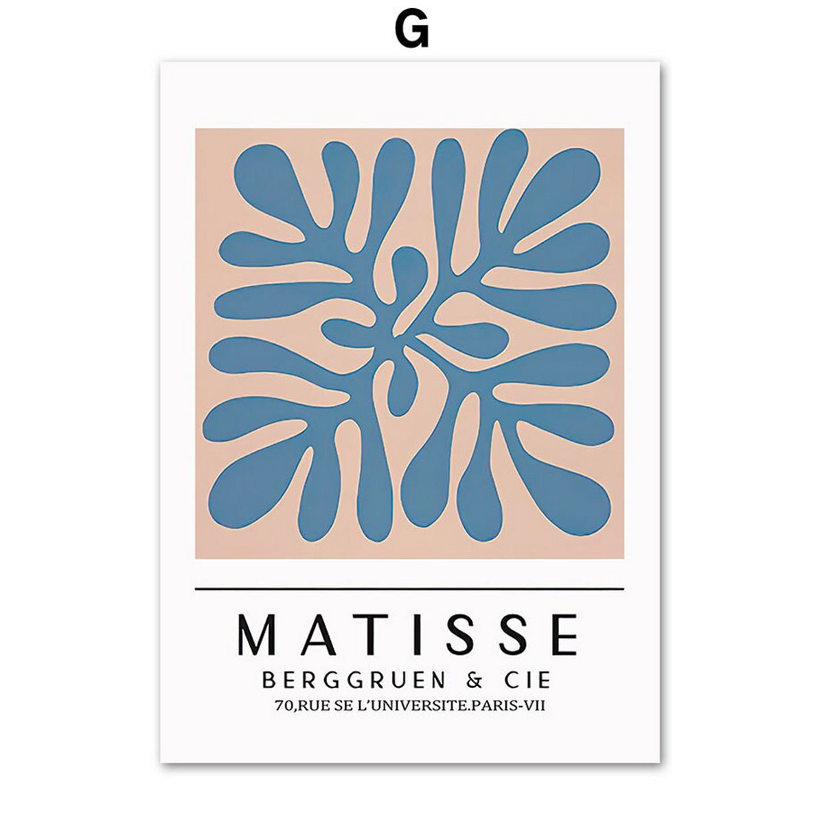TPFLiving Poster Leinwand / Henri Matisse - Abstrakte Linien - / Verschiedene Größen - OHNE Rahmen - Modell G - 60x90cm von TPFLiving