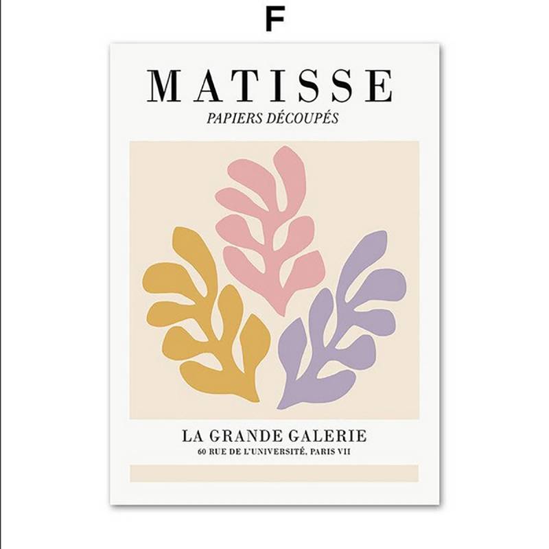 TPFLiving Poster Leinwand / Henri Matisse - Korallen, Blätter, Bäume, Menschen - / Verschiedene Größen - OHNE Rahmen - Modell 6 - 15x20cm von TPFLiving