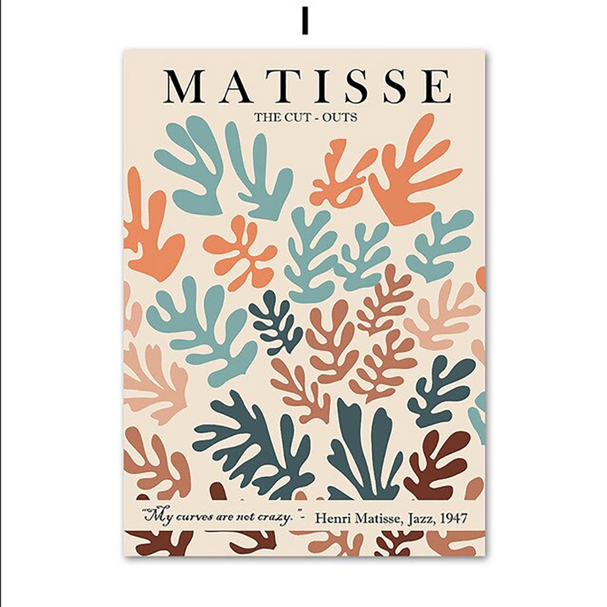 TPFLiving Poster Leinwand / Henri Matisse - Korallen, Blätter, Bäume, Menschen - / Verschiedene Größen - OHNE Rahmen - Modell 9 - 30x42cm von TPFLiving