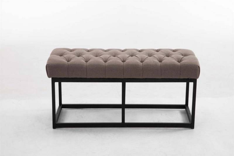 TPFLiving Sitzbank Amor 100 cm - Polsterbank im hochwertiger Polsterung (Stoff Sitzbank mit stabilem Metallgestell matt schwarz, 1-St), Maße (HxBxT): 46 x 100 x 38 cm - Gewicht: 11 kg von TPFLiving