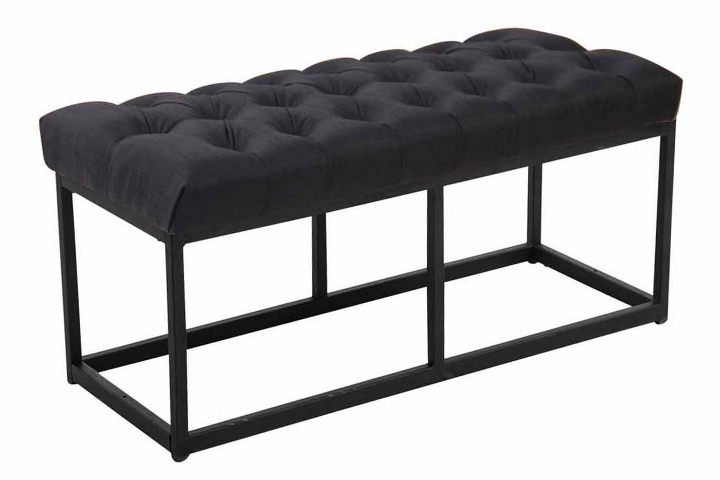TPFLiving Sitzbank Amor 100 cm - Polsterbank im hochwertiger Polsterung (Stoff Sitzbank mit stabilem Metallgestell matt schwarz, 1-St), Maße (HxBxT): 46 x 100 x 38 cm - Gewicht: 11 kg von TPFLiving
