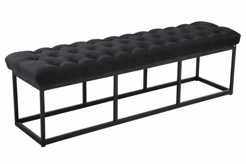 TPFLiving Sitzbank Amor 150 cm - Polsterbank im hochwertiger Polsterung (Stoff Sitzbank mit stabilem Metallgestell matt schwarz, 1-St), Maße (HxBxT): 46 x 150 x 38 cm - Gewicht: 22 kg von TPFLiving