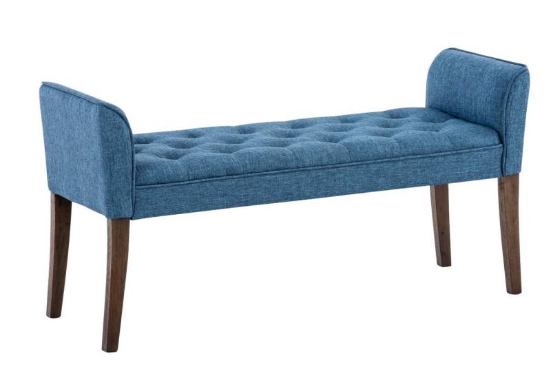 TPFLiving Sitzbank Cäsar - Polsterbank mit hochwertiger Stoff-Polsterung (Chaiselongue mit stabilem Kautschuk-Holzgestell, 1-St., Garderobenbank mit hohem Sitzkomfort - Farbe), Maße (HxBxT): 64 x 128 x 43 cm - Gewicht: 12 kg von TPFLiving