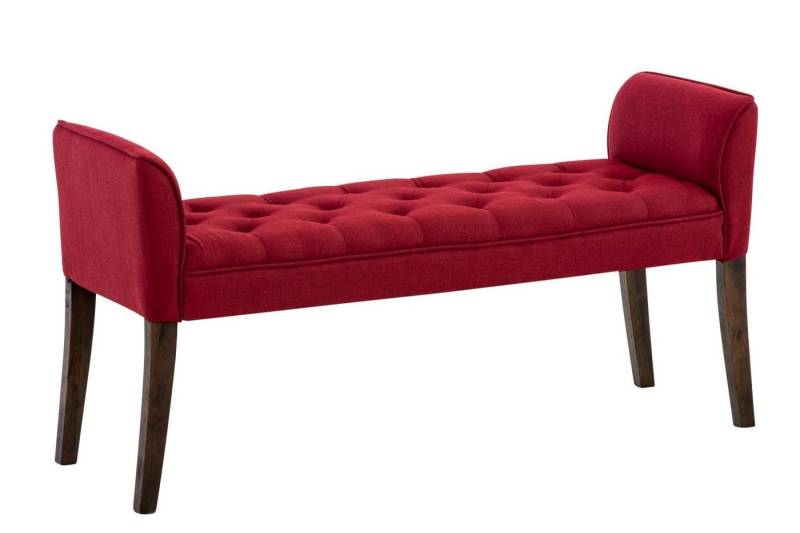 TPFLiving Sitzbank Cäsar - Polsterbank mit hochwertiger Stoff-Polsterung (Chaiselongue mit stabilem Kautschuk-Holzgestell, 1-St., Garderobenbank mit hohem Sitzkomfort - Farbe), Maße (HxBxT): 64 x 128 x 43 cm - Gewicht: 12 kg von TPFLiving