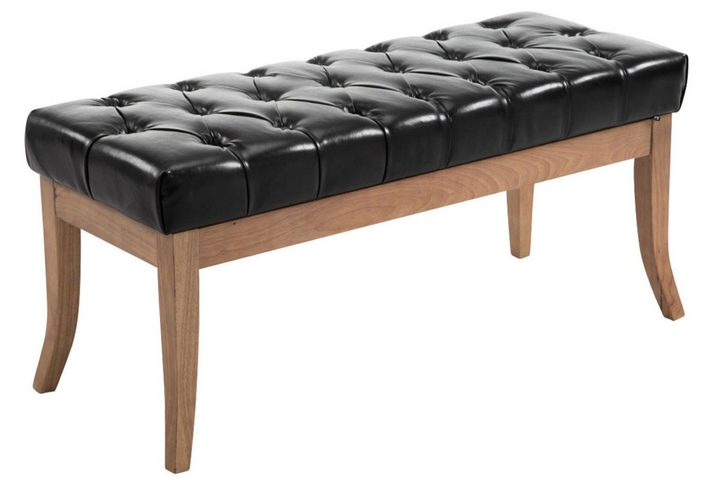 TPFLiving Sitzbank Romeo 100 cm - Polsterbank im Chesterfield Design (Kunstleder Sitzbank mit stabilem Holzgestell, 1-St), Maße (HxBxT): 46 x 100 x 38 cm - Gewicht: 11 kg von TPFLiving