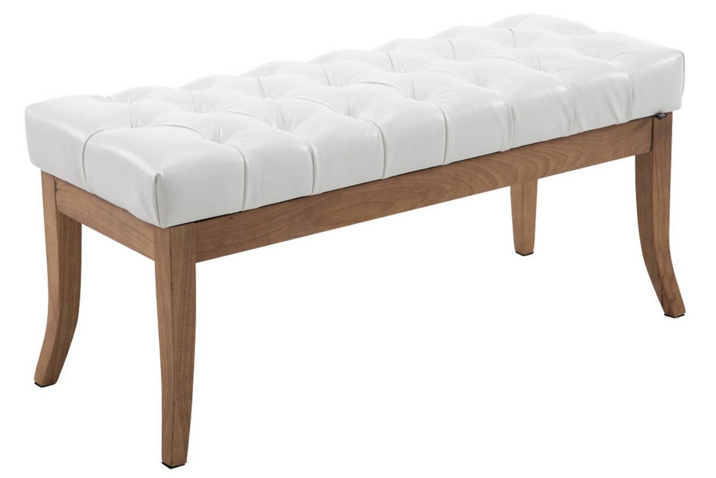 TPFLiving Sitzbank Romeo 100 cm - Polsterbank im Chesterfield Design (Kunstleder Sitzbank mit stabilem Holzgestell, 1-St), Maße (HxBxT): 46 x 100 x 38 cm - Gewicht: 11 kg von TPFLiving